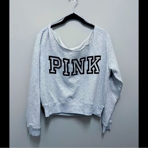 PINK Off the Shoulder Sweatshirt - NWOT